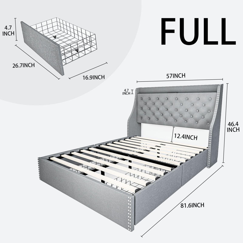 送料無料 いくらから Winston Porter And Drawers Storage 4 With Frame Bed 趣味・スポーツ・実用